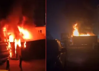 Bursa’da konteynır alev topuna döndü