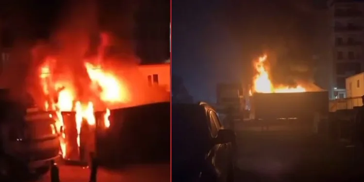 Bursa’da konteynır alev topuna döndü