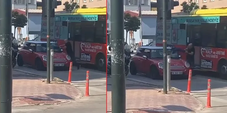 Bursa’da yazılan cezaya sinirlenip aracını parçaladı