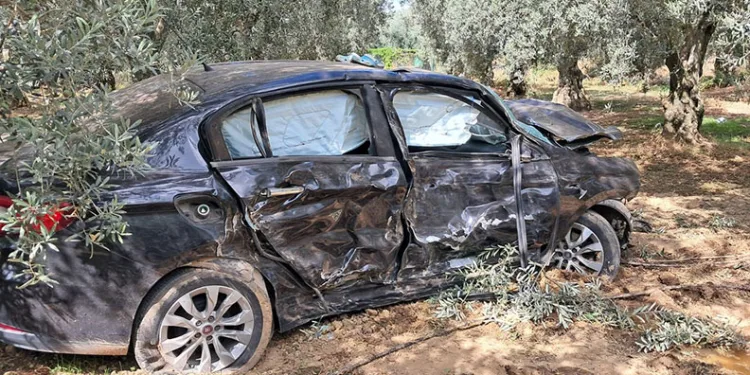 Bursa’da hurdaya dönen araçtan sağ çıktı