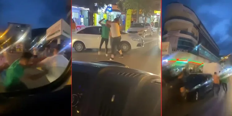 Bursa’da yol verme kavgasında yumruklar konuştu