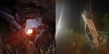 Gölbaşı’nda otomobil su kanalına düştü
