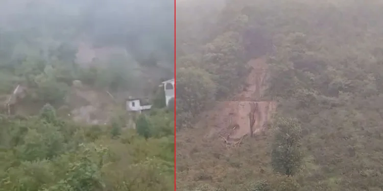 Trabzon’daki heyelanlar kameralara yansıdı