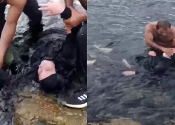 Pendik’te denize düşen kadın son anda kurtarıldı
