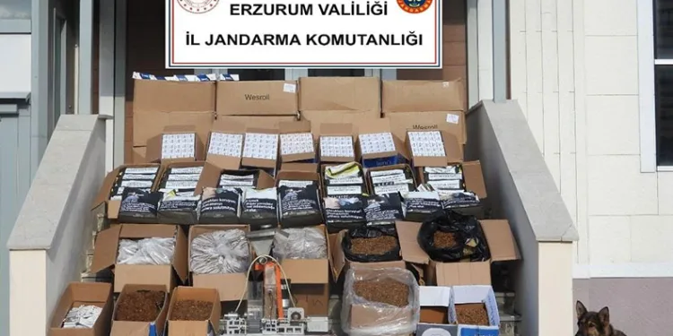 Erzurum’da kaçak sigara operasyonu