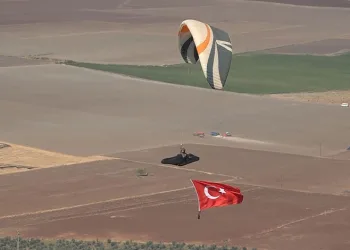 Gaziantep’te yamaç paraşütü festivali