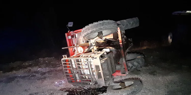 Bolu’da traktör devrildi: 1 yaralı