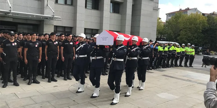 Şehit polis memuru Şeyda Yılmaz için tören düzenlendi