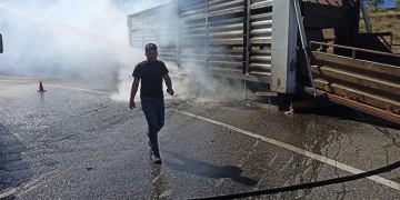 Şoförün dikkati aracın yanmasını önledi