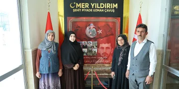 Şehidin kanlı palaskası ismini taşıyan okulda sergileniyor