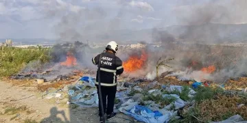 Antakya’da çöplük yangını