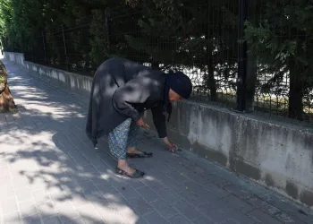 Bursa’da Nefise teyzeden örnek çevre hareketi