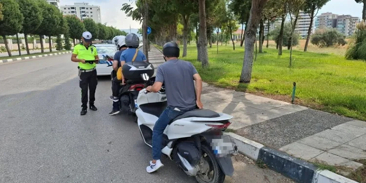 35 motosiklet trafikten men edildi