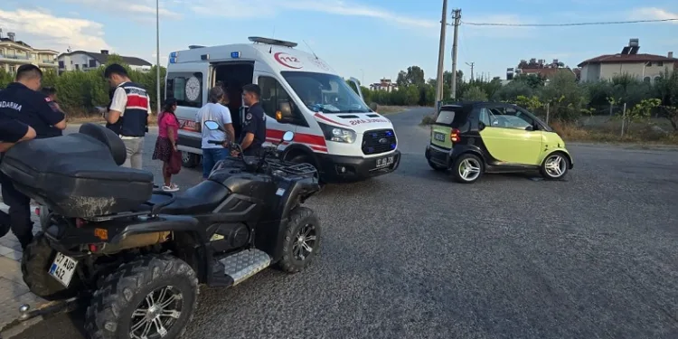 ATV ile otomobil çarpıştı: 1 yaralı