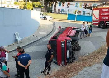 Kamyonet devrildi: 1 yaralı