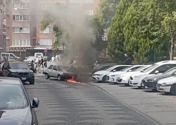 Bursa’da otomobil alev aldı LPG tankı patladı
