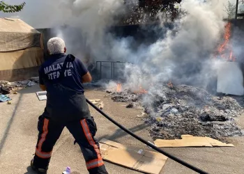 Malatya’da işyeri yangını