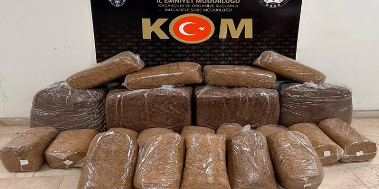 180 kilogram kaçak tütün ele geçirildi