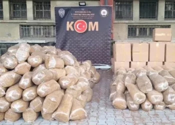 Kamyonetlerden 2 ton kaçak tütün çıktı