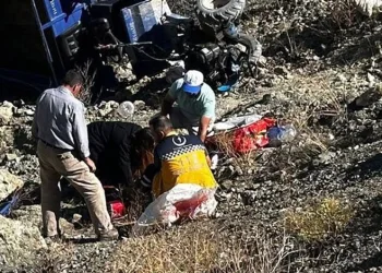 Sivas’ta çapa motoru şarampole yuvarlandı