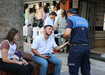 Denizli’nin ilk izmarit timi denetimlerine başladı