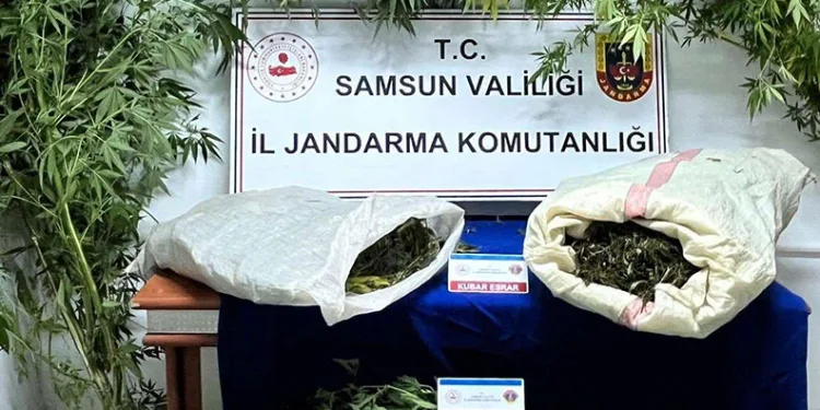 Samsun’da 8 kilo uyuşturucu ele geçirildi