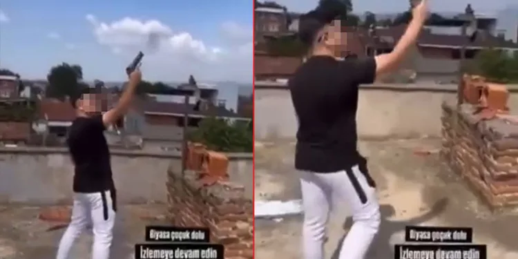 14 yaşındaki çocuk havaya defalarca ateş açtı