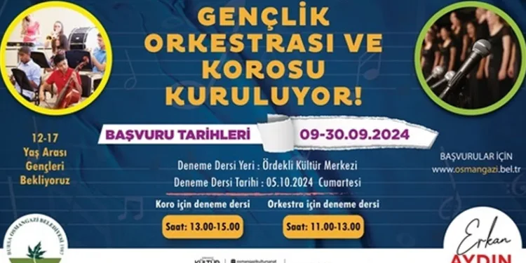 Osmangazi Belediyesi, gençlik orkestrası ve korosu kuruyor