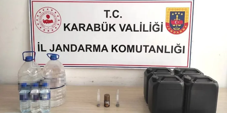 Karabük’te sahte alkol operasyonu