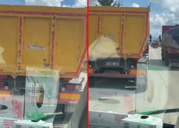 Ambulansa yol vermeyen kamyona 690 lira ceza kesildi