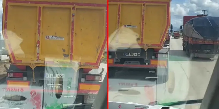 Ambulansa yol vermeyen kamyona 690 lira ceza kesildi