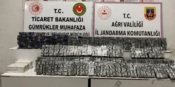 Ağrı’da çok sayıda gümrük kaçağı sigara ele geçirildi
