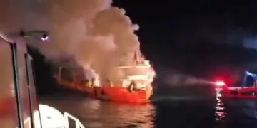 İstanbul’da Şile açıklarında gemi yangını