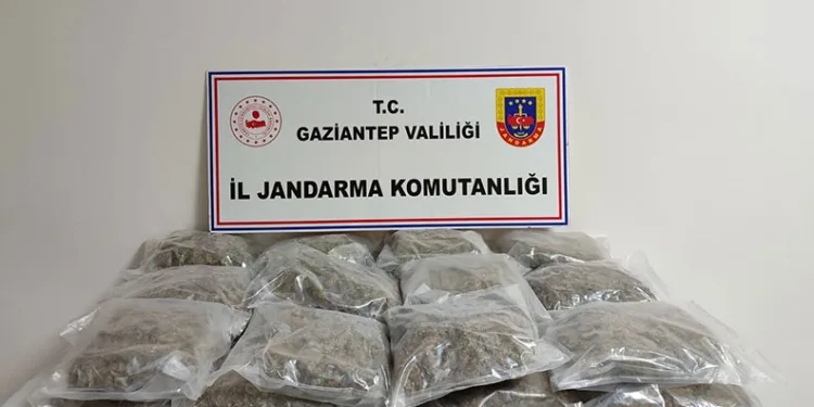 Gaziantep’te 32 kilogram uyuşturucu ele geçirildi