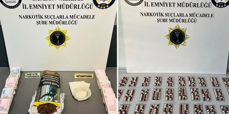 Samsun’da uyuşturucu operasyonu: 5 gözaltı