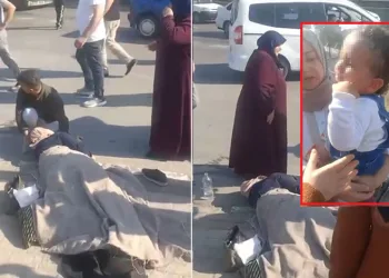 Bursa’da bebeğiyle kaldırımda yürüyen anneye TIR çarptı