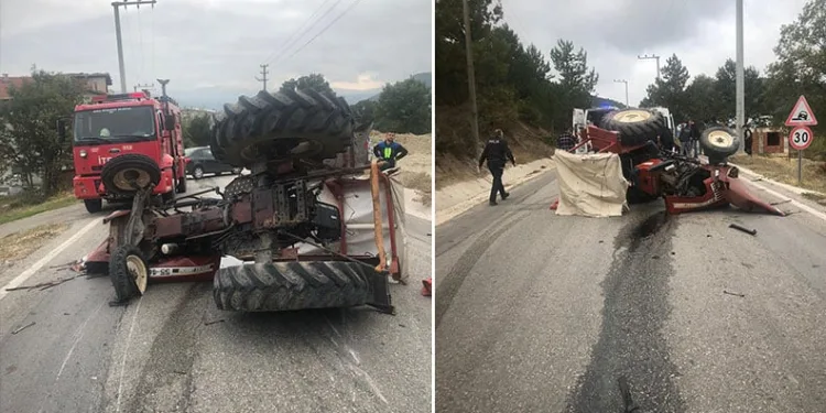 Bursa’da öğrencilerin bindiği traktör kaza yaptı: 6 yaralı