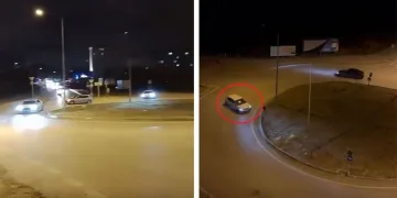 Kimseye aldırış etmedi, kavşakta dakikalarca drift attı