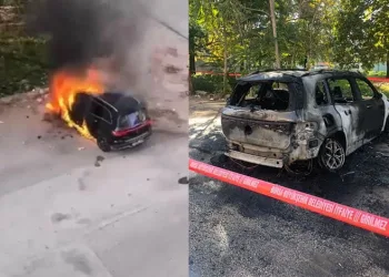 Bursa’da elektrikli cip park halinde alev topuna döndü