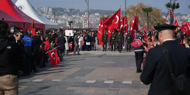 Samsun’da Cumhuriyet’in 101. yılı coşkuyla kutlandı