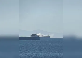 İstanbul Pendik açıklarında gemi yangını