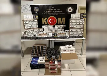 Bayburt’ta kaçak sigaralara el konuldu