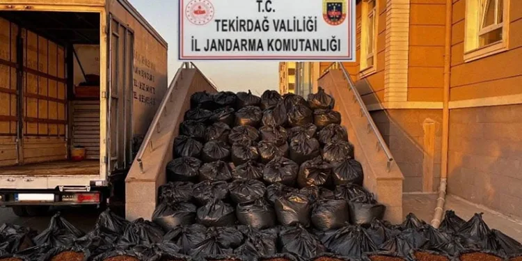 Tekirdağ’da tonlarca tütün ele geçirildi