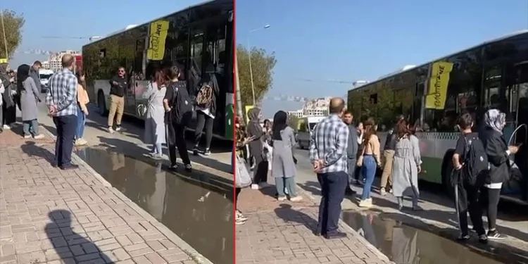 Otobüs şoförü “psikolojim bozuldu” diyerek hareket etmedi