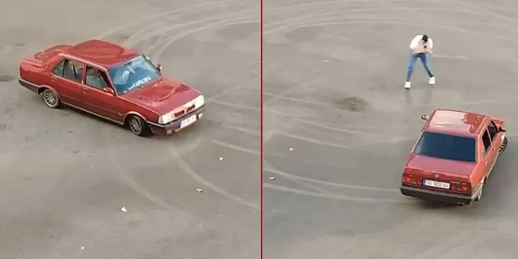 Bursa’da yol ortasında drift atan sürücüye 33 bin lira ceza