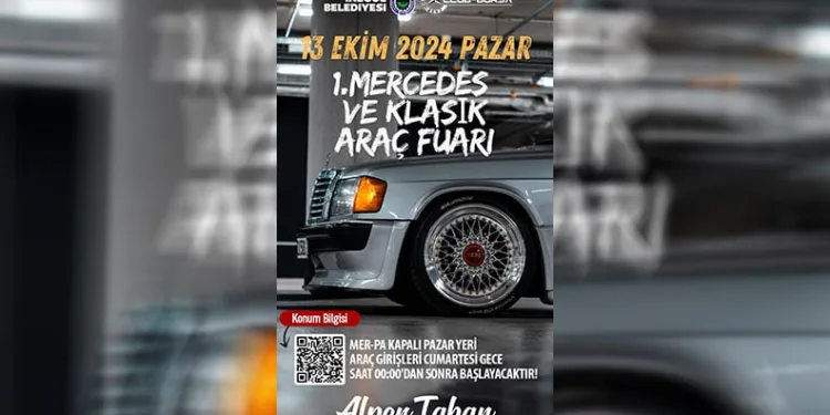 İnegöl’de Mercedes ve Klasik Araç Fuarı