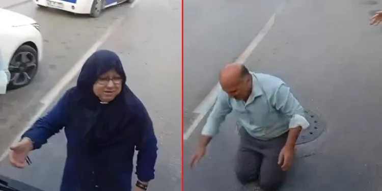 Bursa’da engelli oğlu için otobüsün önüne yattı