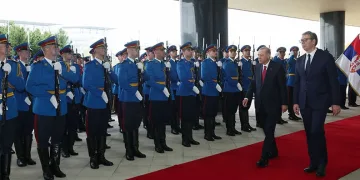 Erdoğan, Sırbistan’da resmi törenle karşılandı