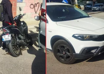 Bursa’da otomobil ile motosiklet çarpıştı: 3 yaralı