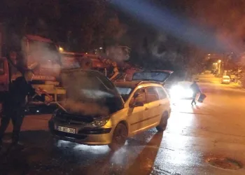 Bilecik’te seyir halinde otomobil bir anda alev aldı